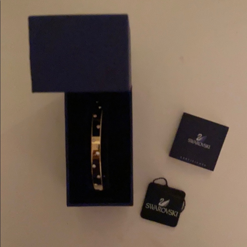 Swarovski Gold and Crystal Bangle “Random” NIB